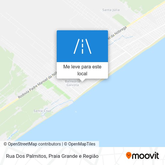 Rua Dos Palmitos mapa