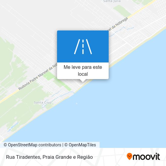 Rua Tiradentes mapa