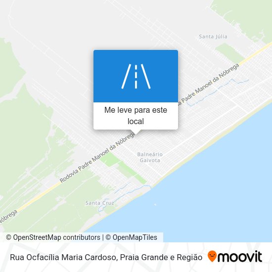 Rua Ocfacília Maria Cardoso mapa