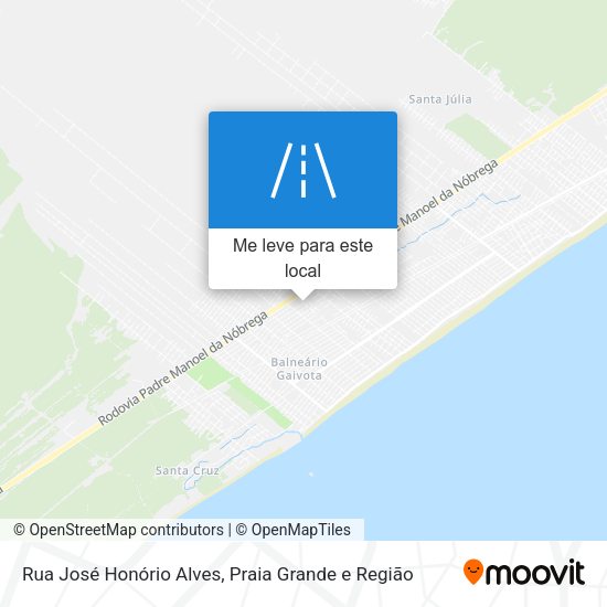 Rua José Honório Alves mapa