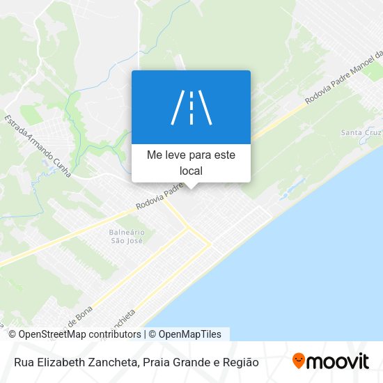 Rua Elizabeth Zancheta mapa