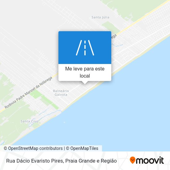 Rua Dácio Evaristo Pires mapa