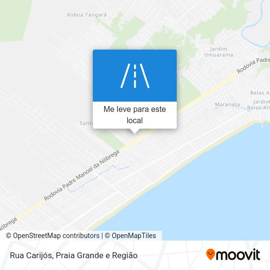 Rua Carijós mapa