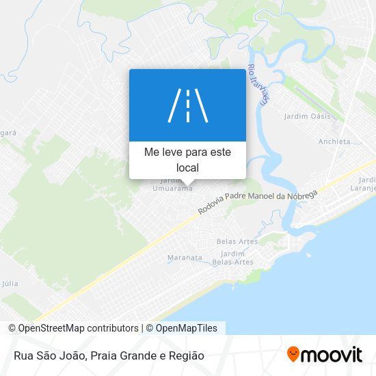 Rua São João mapa