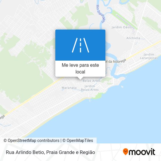 Rua Arlindo Betio mapa