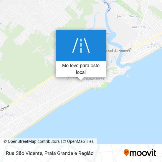 Rua São Vicente mapa
