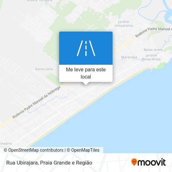 Rua Ubirajara mapa