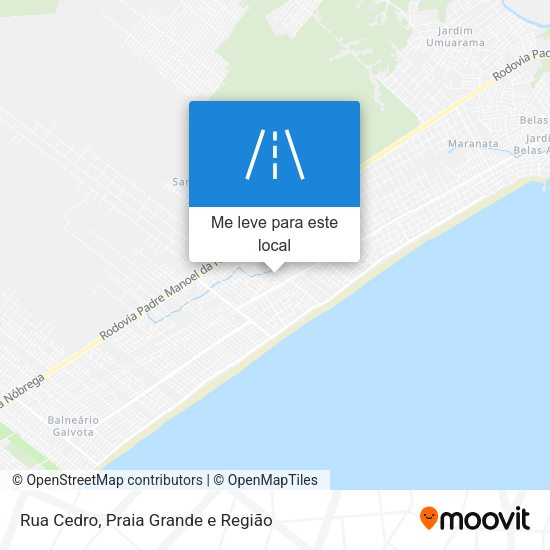 Rua Cedro mapa
