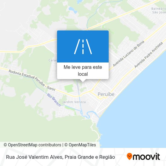 Rua José Valentim Alves mapa