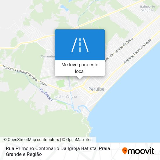 Rua Primeiro Centenário Da Igreja Batista mapa