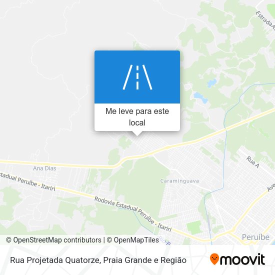 Rua Projetada Quatorze mapa