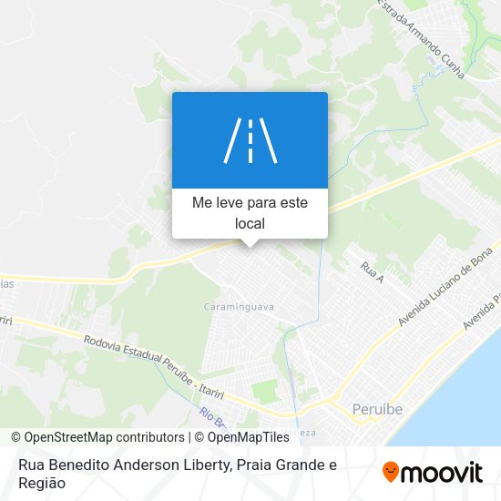Rua Benedito Anderson Liberty mapa