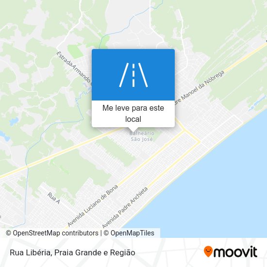 Rua Libéria mapa