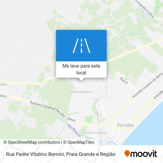 Rua Padre Vitalino Bernini mapa