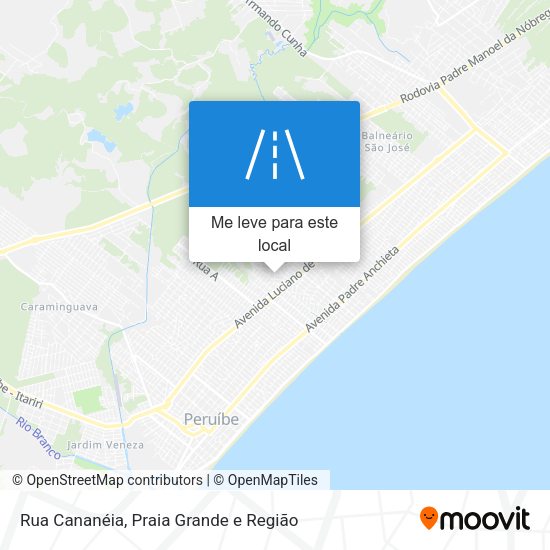 Rua Cananéia mapa