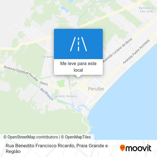 Rua Benedito Francisco Ricardo mapa