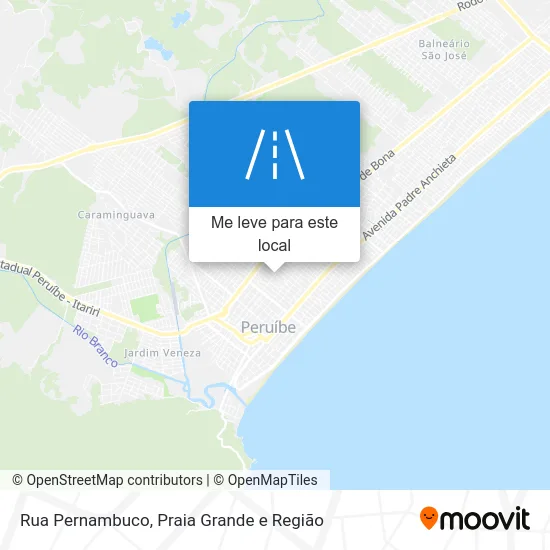 Rua Pernambuco mapa