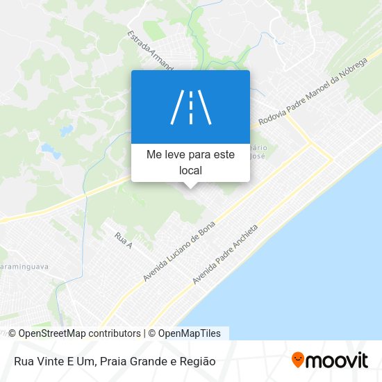 Rua Vinte E Um mapa