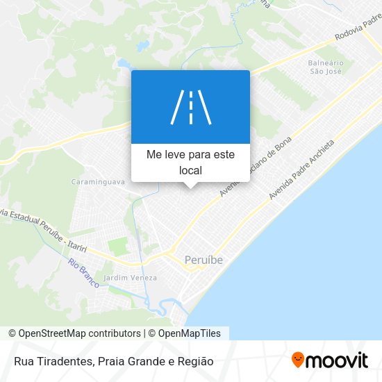Rua Tiradentes mapa