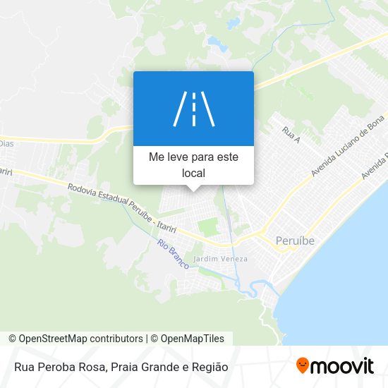 Rua Peroba Rosa mapa