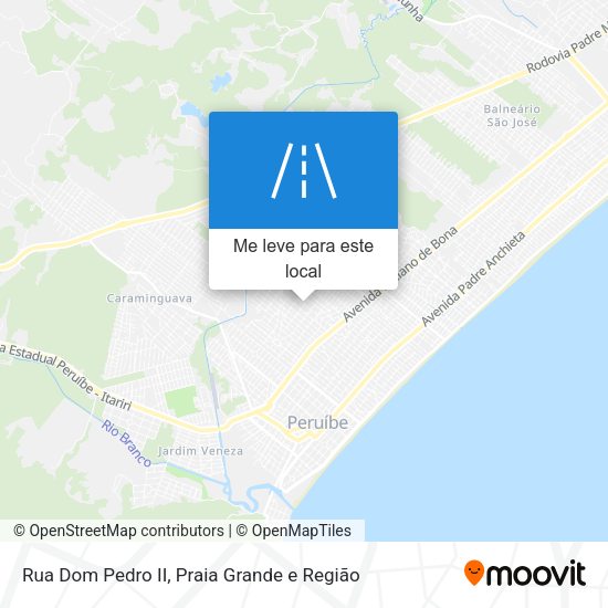 Rua Dom Pedro II mapa