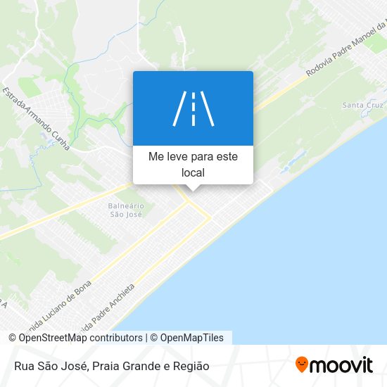 Rua São José mapa