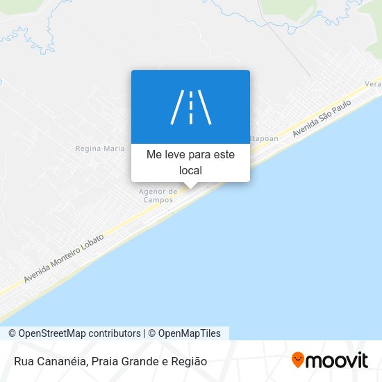 Rua Cananéia mapa