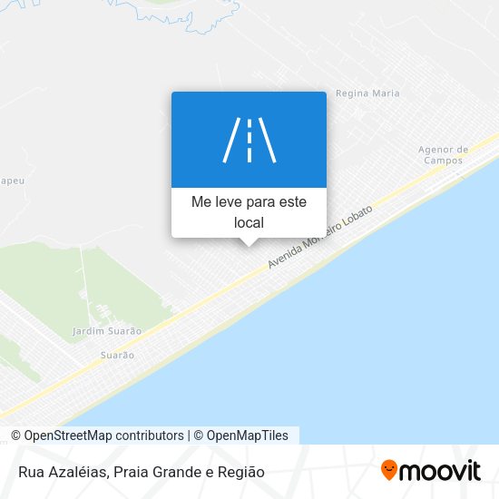 Rua Azaléias mapa