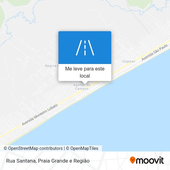 Rua Santana mapa