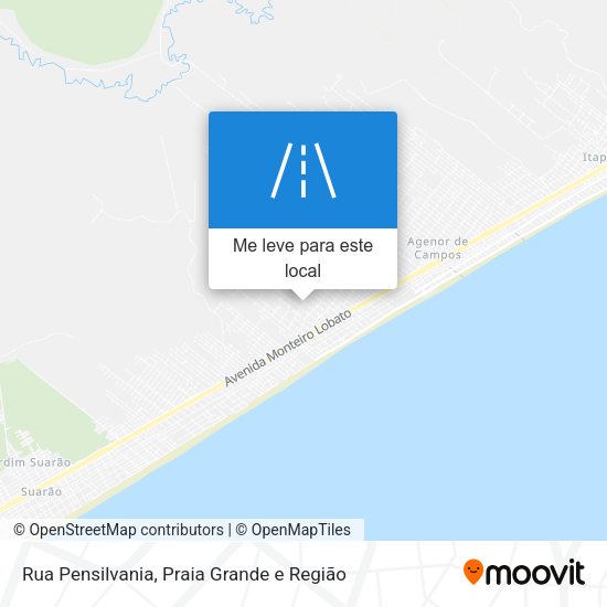 Rua Pensilvania mapa