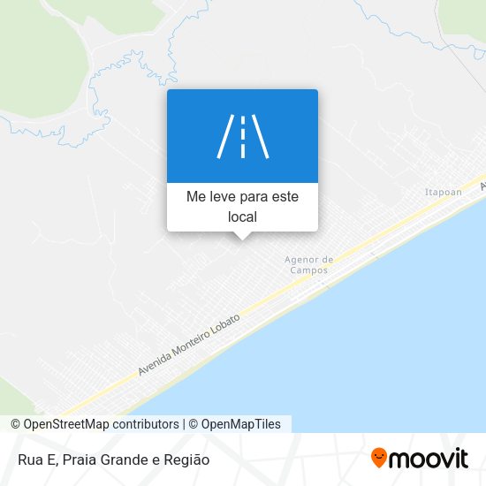 Rua E mapa