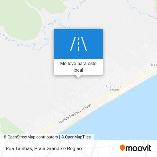 Rua Taínhas mapa