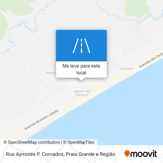 Rua Aymorés P. Coroados mapa