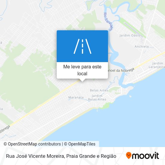 Rua José Vicente Moreira mapa
