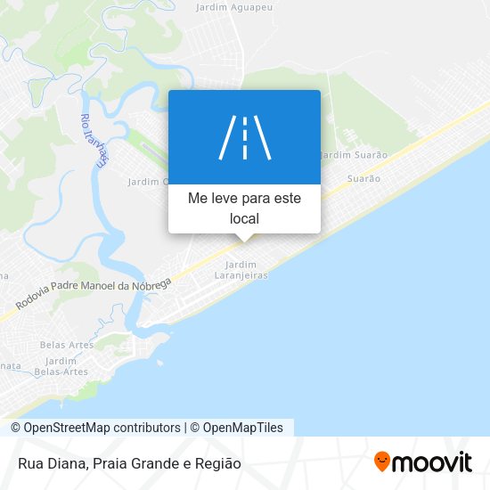 Rua Diana mapa