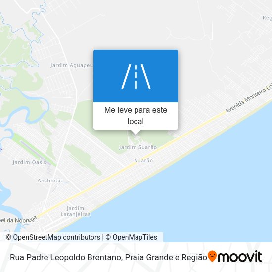Rua Padre  Leopoldo Brentano mapa