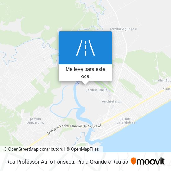 Rua Professor Atílio Fonseca mapa