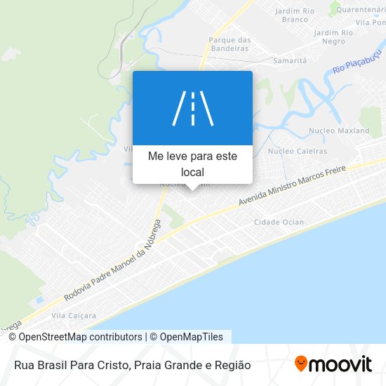 Rua Brasil Para Cristo mapa