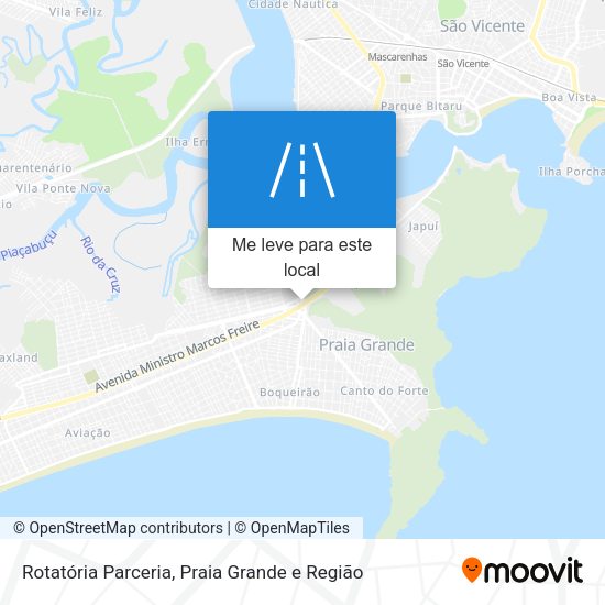 Rotatória Parceria mapa