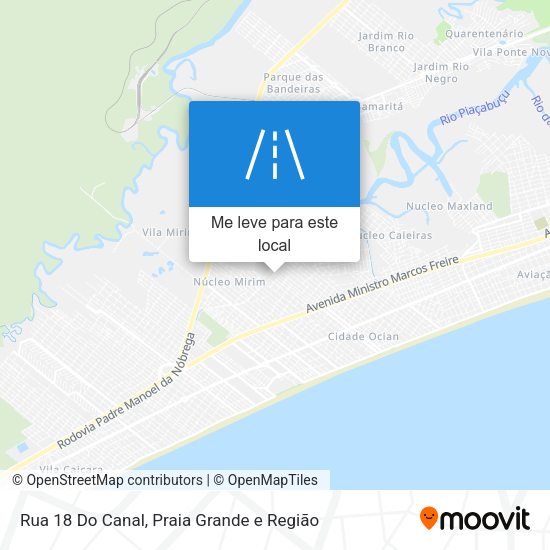 Rua 18 Do Canal mapa