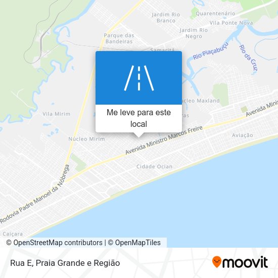 Rua E mapa