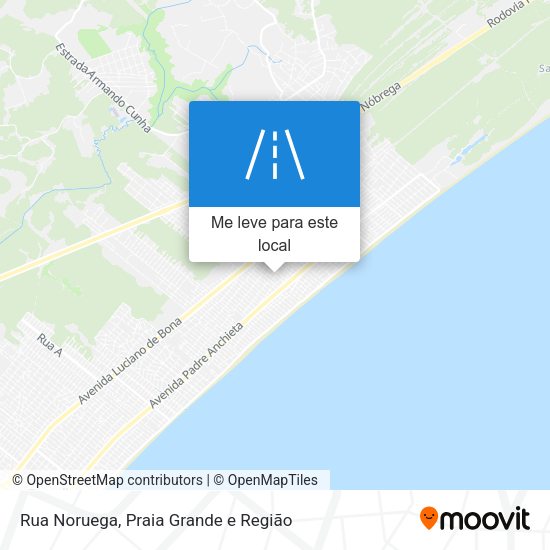 Rua Noruega mapa