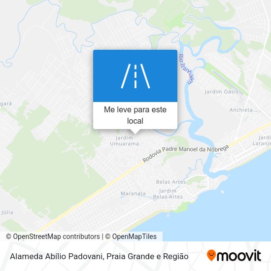 Alameda Abílio Padovani mapa