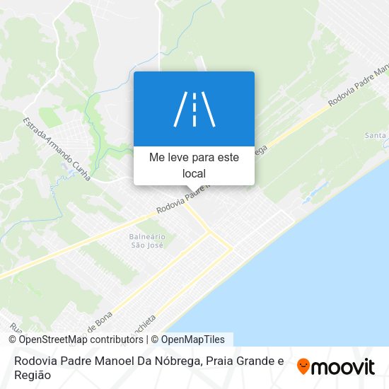 Rodovia Padre Manoel Da Nóbrega mapa