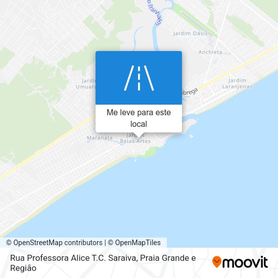 Rua Professora Alice T.C. Saraiva mapa