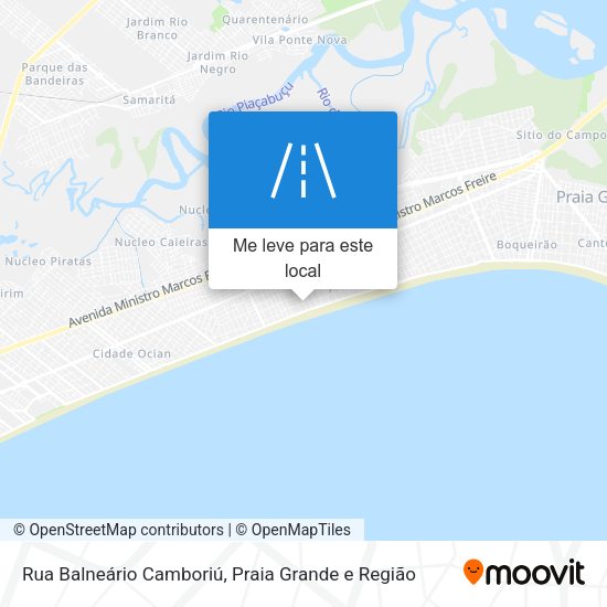Rua Balneário Camboriú mapa