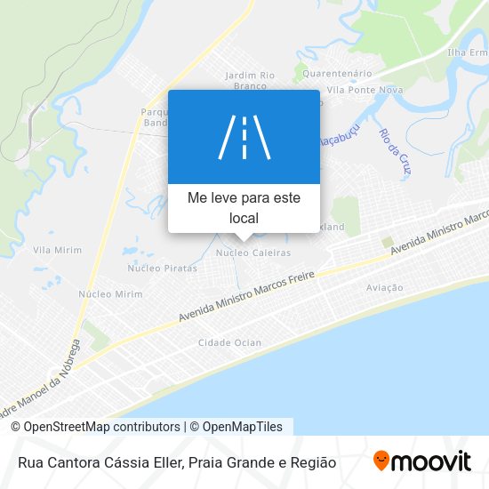Rua Cantora Cássia Eller mapa