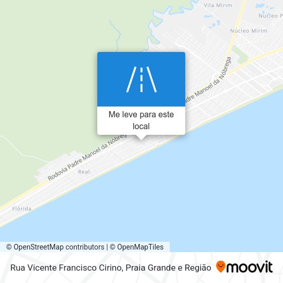 Rua Vicente  Francisco Cirino mapa