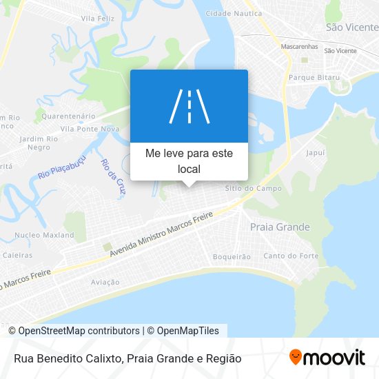 Rua Benedito Calixto mapa