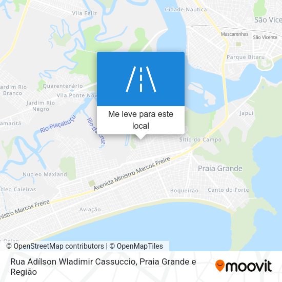 Rua Adílson Wladimir Cassuccio mapa